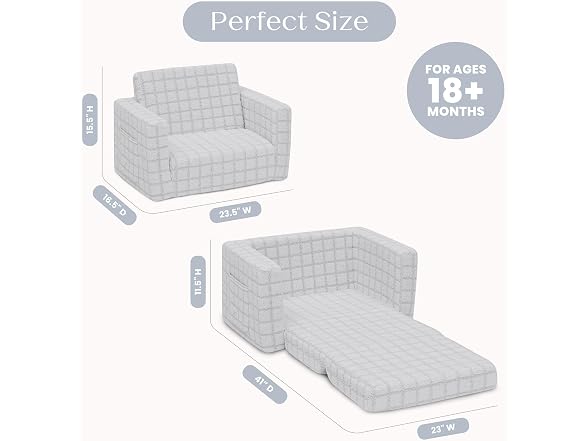 Delta Children Checkered Cozee Flip-Out Chair