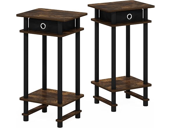 Furinno Turn-N-Tube Tall End Side Night Stand