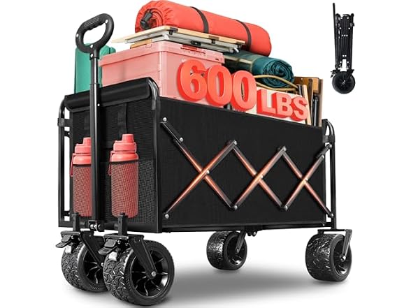 Collapsible Wagon Cart with All-Terrain Wheels