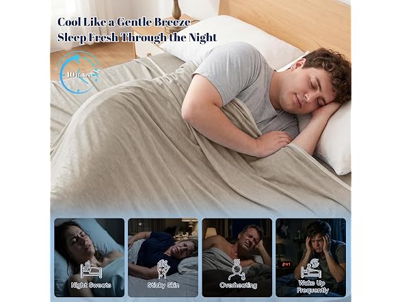 PHF Taupe Cooling Blanket King 108"x90"