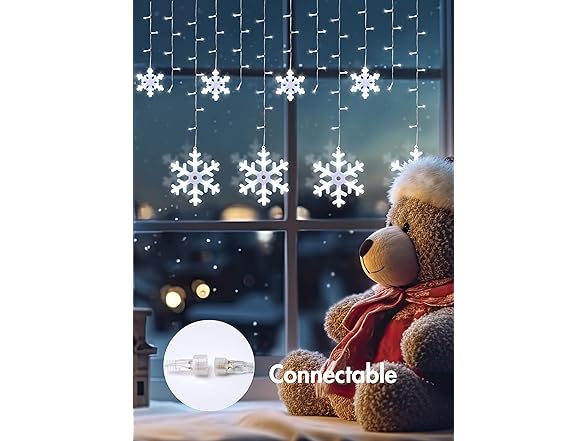 Brightown Snowflake Christmas Lights,20Ft