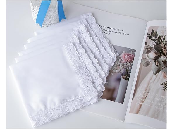 Deeorla Womens Lace Handkerchiefs