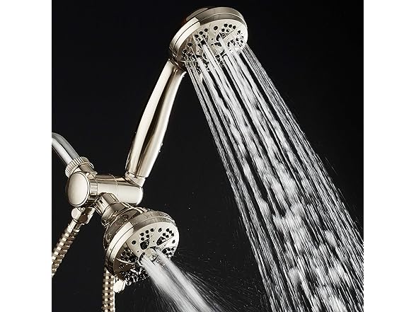 AquaDance Brushed Nickel Shower Head Combo