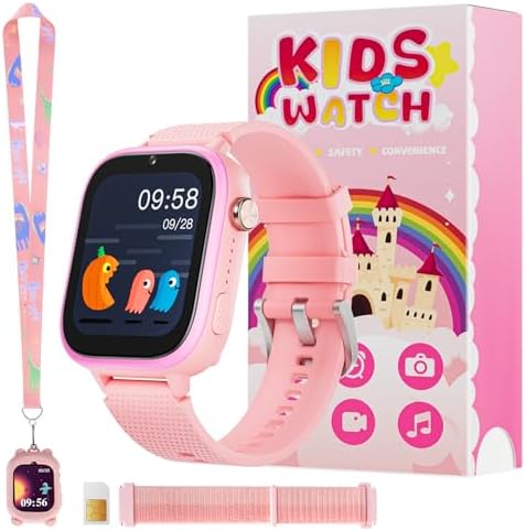 OKYUK OKYUK 4G Kids Smart Watch, 15 Exciting Games, Two-