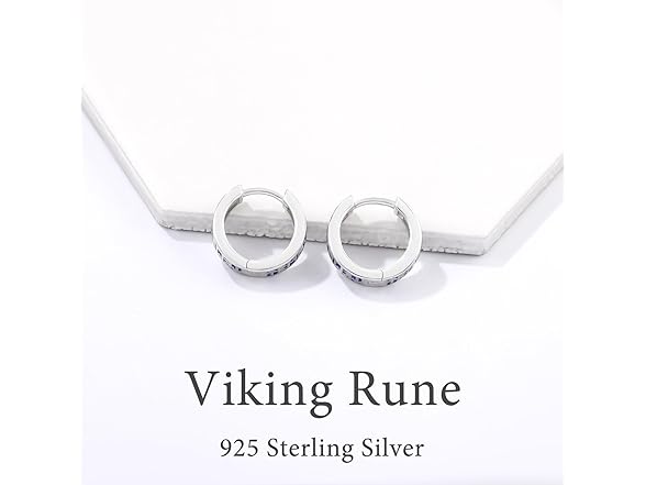 Viking Rune Hoop Earrings