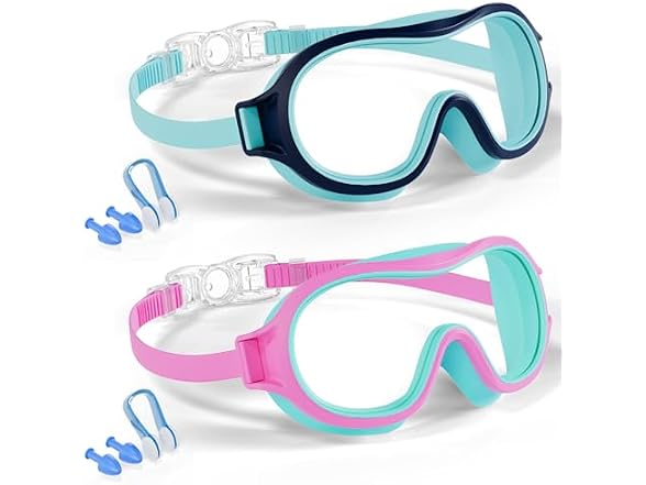 Aegend 2-Pack Anti-Fog Swim Goggles