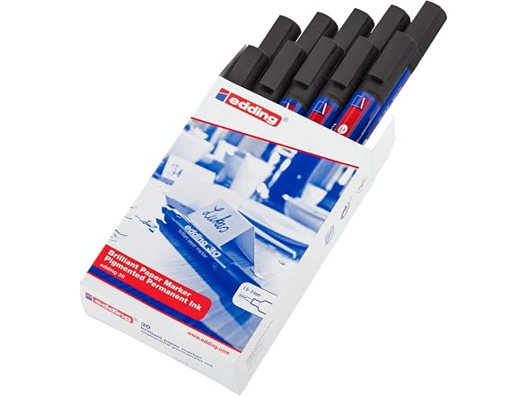 edding 30 brilliant flip-overmarker - zwart -