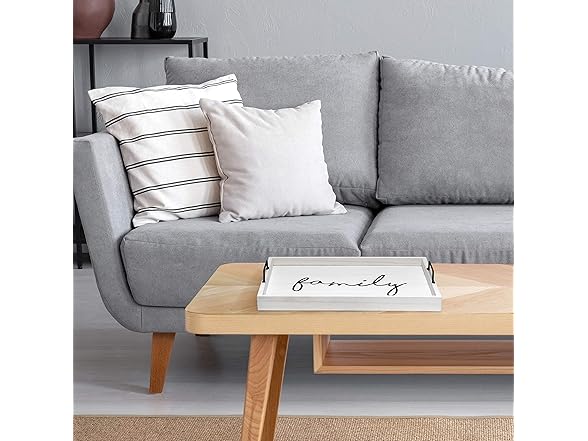 Elegant Wood Serving Tray 15.5x12
