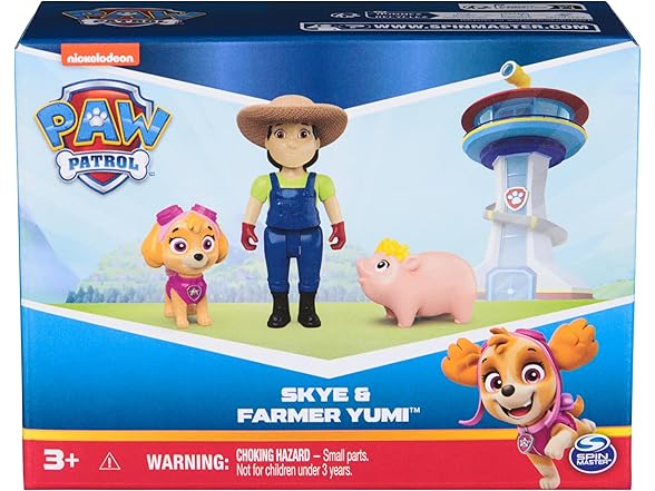 Paw Patrol Skye, Farmer Yumi & Piggie Figures