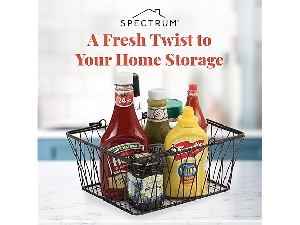 Spectrum Twist Wire Basket for Organizing