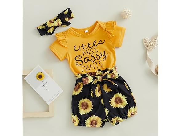 BeQeuewll (6-12 MOS) Newborn Baby Girl Tops Pants