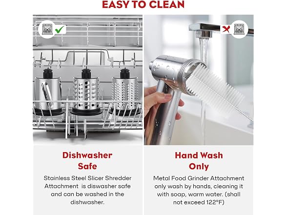 Meat Grinder & Slicer Mixer Attachment
