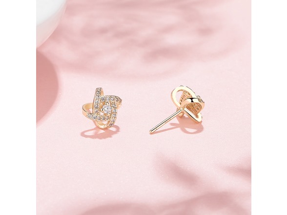 14K Gold Love Knot Stud Earrings