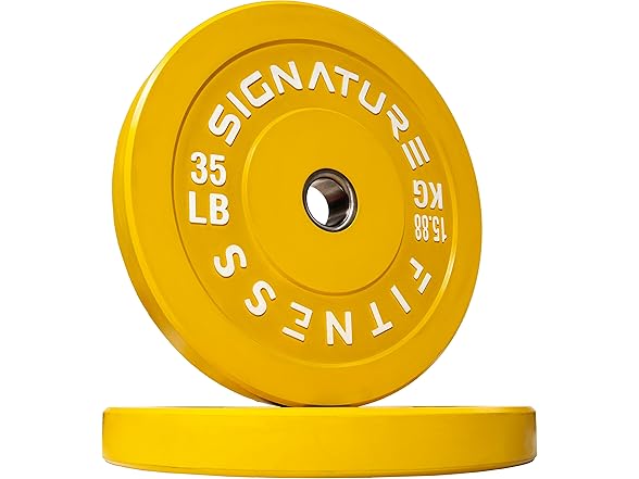Fitvids Olympic Bumper Plates, 35LB, Pair