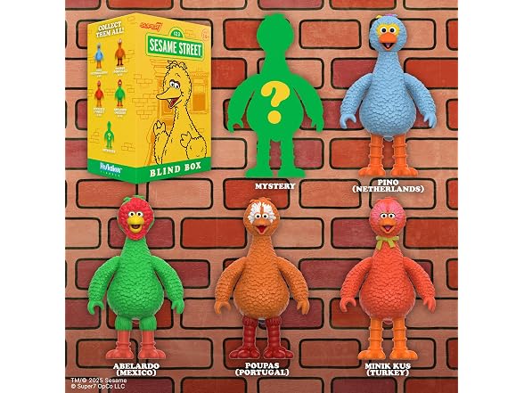 Super7 Sesame Street Big Birds Blind Box Flat - (12 Pack)
