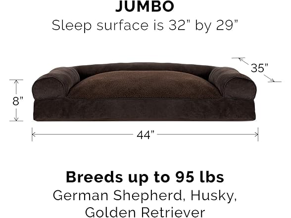 Furhaven Pillow Dog Bed for Large Dogs