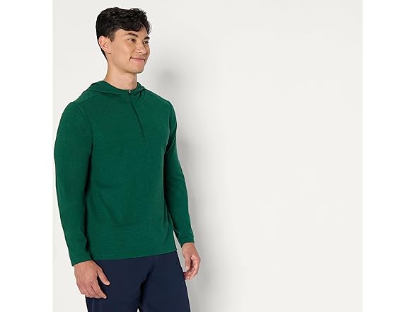 AE Mens Athletic Lt QtrZip Hoodie LS Top