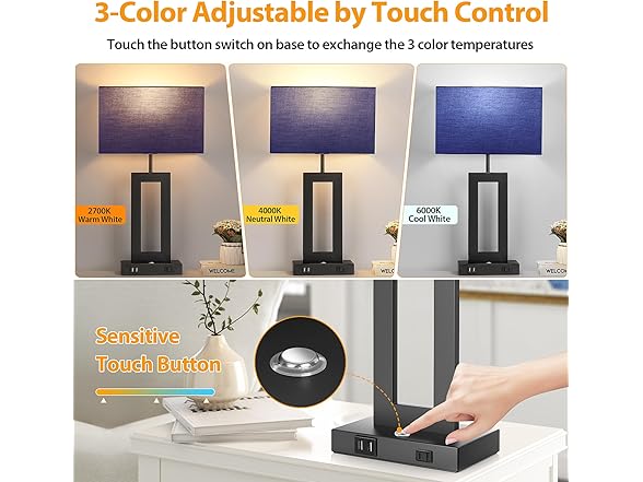 Kondras 3 Color Temperatures Table Lamps