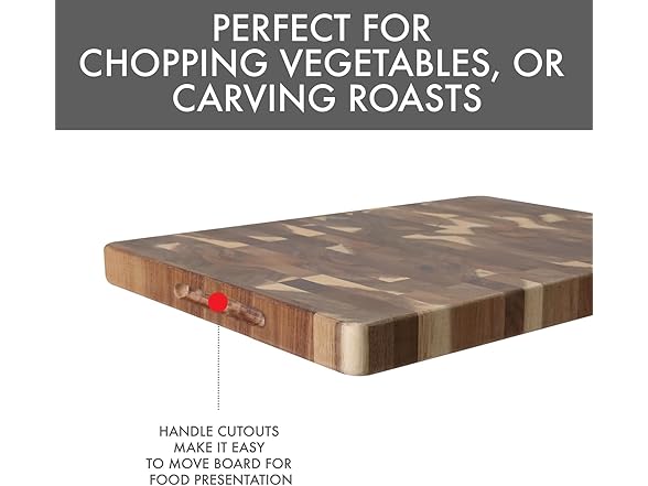 Dexas Acacia Butcher Block Cutting Board 