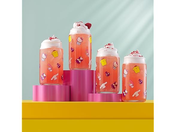 JoyJolt Sanrio Hello Kitty and Friends Daydream Tumbler Glasses
