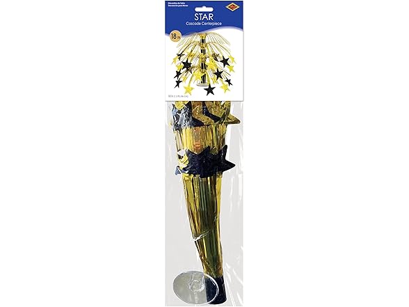 Black & Gold Star Cascade Centerpiece