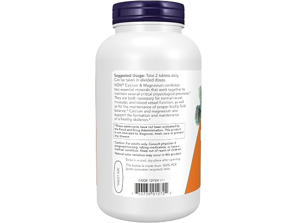 NOW Foods Calcium Magnesium 250 Tablets