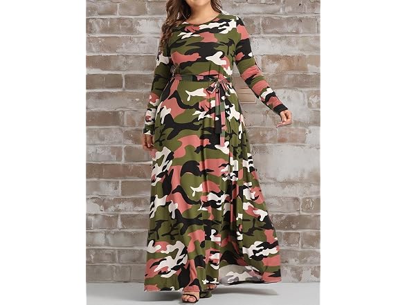 Xugwlkj Women (3XL) Dresses Maxi Long Sleeve Dress