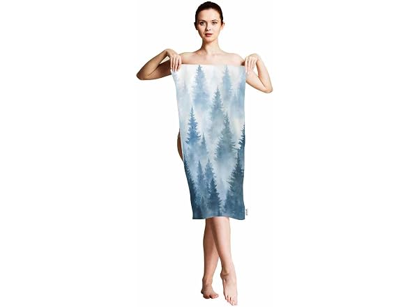 oFloral Watercolor Foggy Hand Towels, Drawn