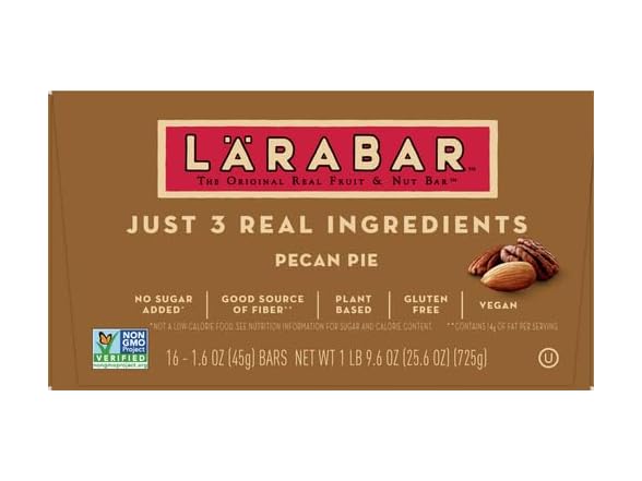16CT Larabar Pecan Pie, Gluten Free Vegan Fruit & Nut Bar
