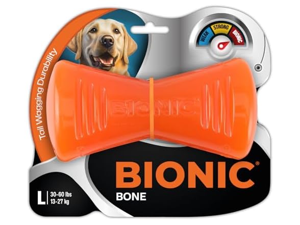 BIONIC Bone Dog Toy for Dogs Between 30-60+