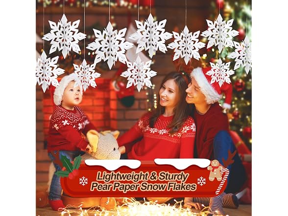 Ryangic 3D Christmas Snowflakes 18PCS Wonderland