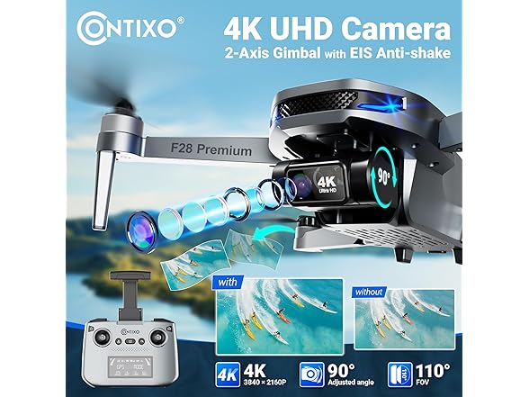 Contixo F28 Premium Two-Axis Gimbal Drone
