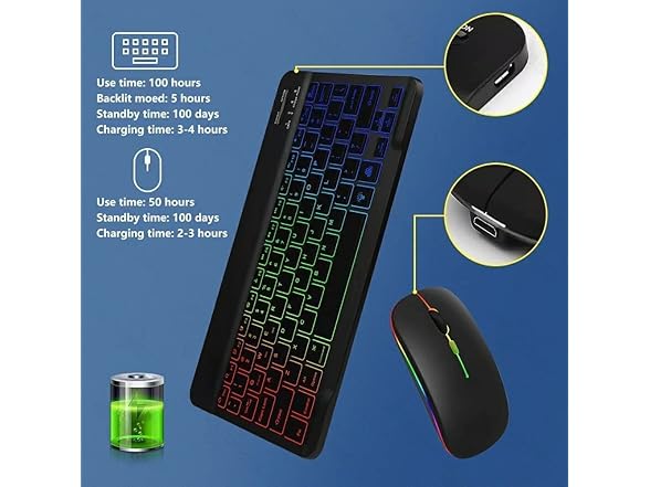 Slim Bluetooth Keyboard & Mouse Set