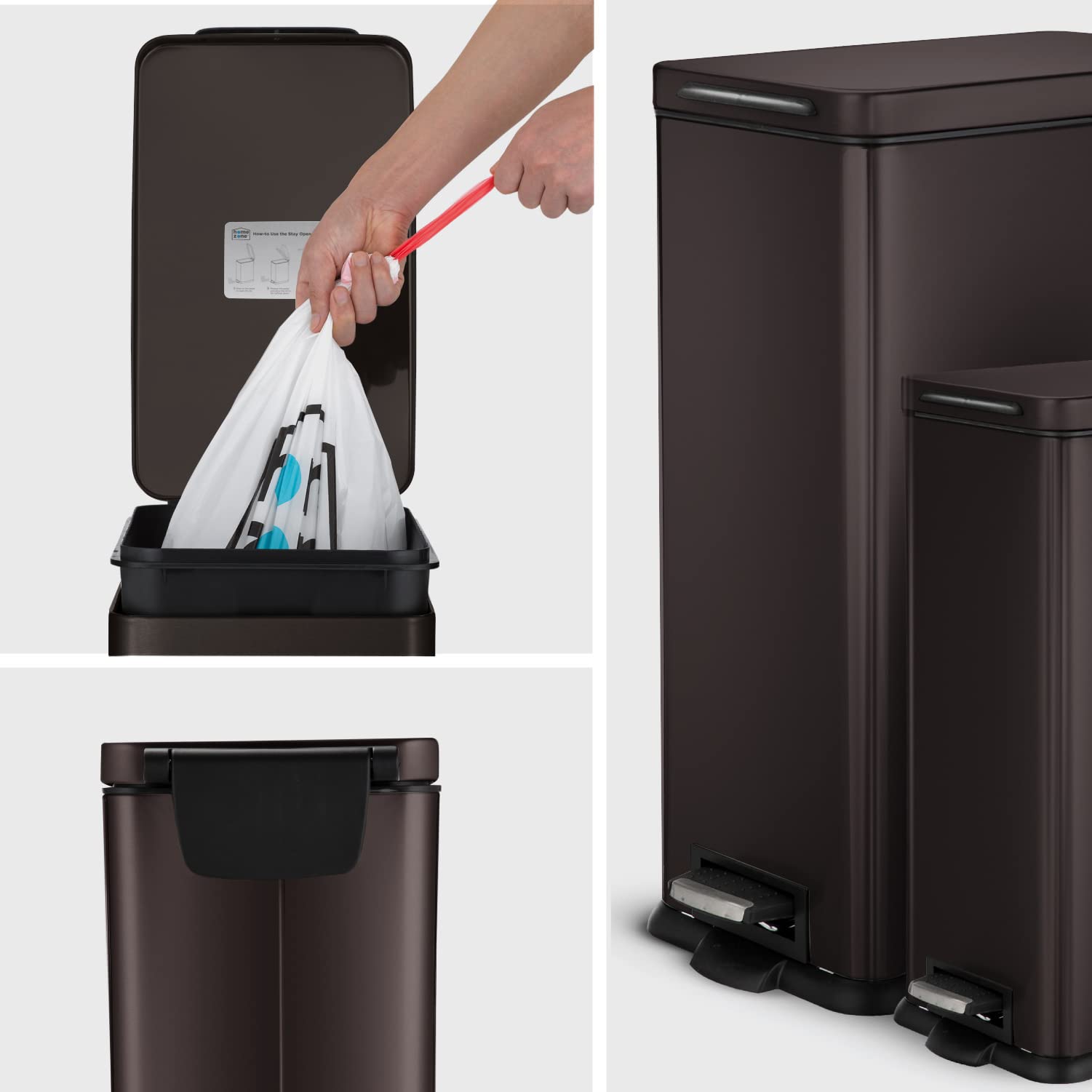 8 & 2.5 Gallon Slim Trash Can Set - Gallery 8