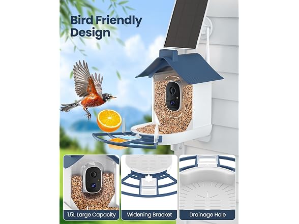 Smart Bird Feeder With Camera, Ai Bird