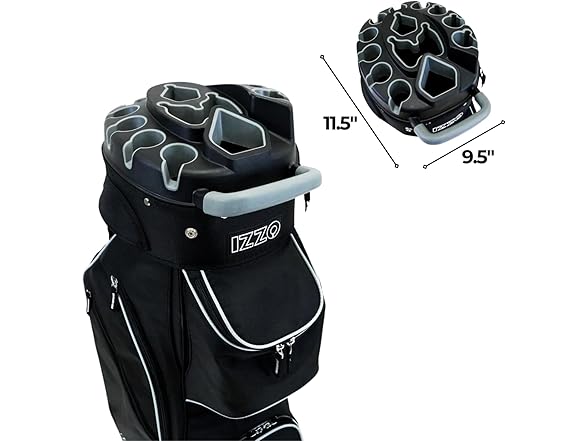 IZZO Golf Vault Cart Bag 14 club divider
