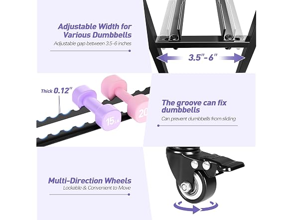 PARTPHONER Adjustable Dumbbell Rack