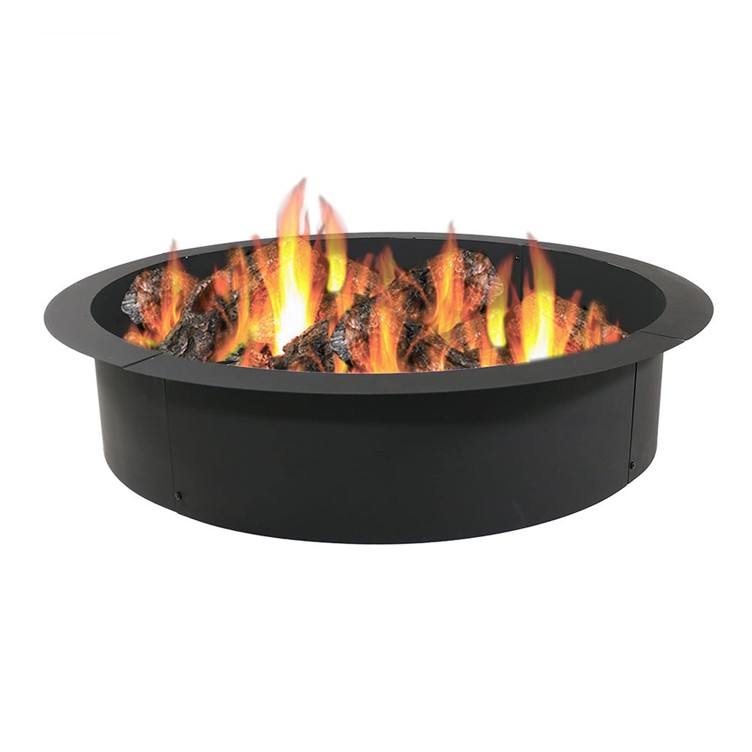 Sunnydaze 39" Steel Fire Pit Ring Insert - Gallery 9