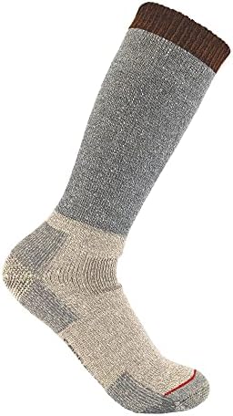 Carhartt Men's SB39150M Heavyweight Wool Blend Boot Sock - Large - Heather Grey/Cream
