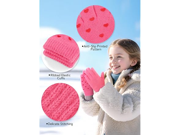 Cooraby Boys (2-5T) Kids Magic Gloves Knit Gloves