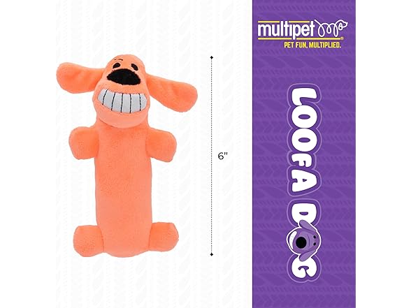 Multipet Original Loofa Dog Plush Toy