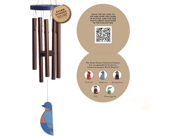 Red Carpet Wind Chimes Bluebird 36in