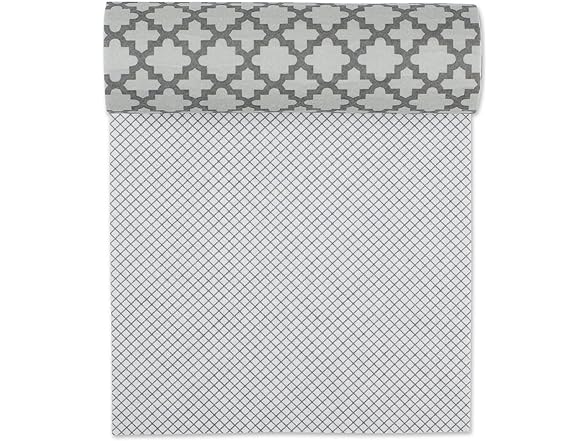 DII Fridge & Shelf Liner 12x20, Gray Lattice, 2 Piece