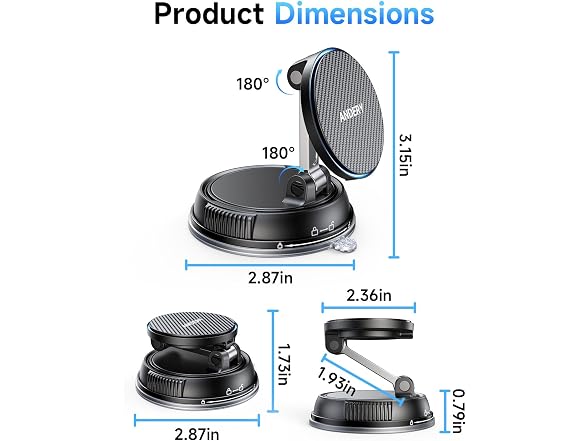 ANDERY Magsafe Car Mount Charger
