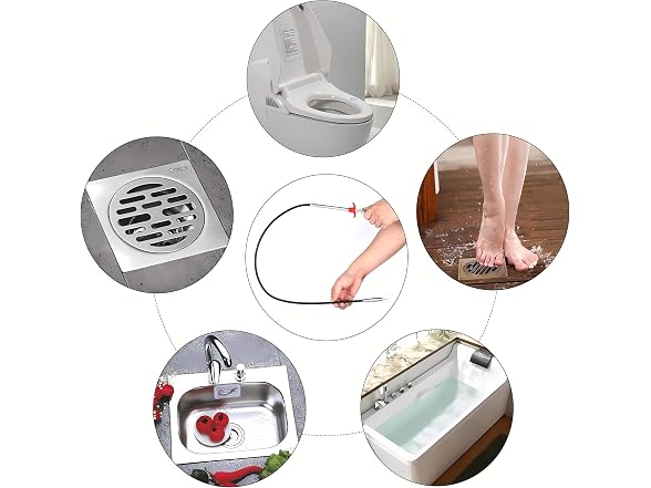 Domejo CON-118 Drain Snake Clog Remover, 79in