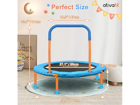 ATIVAFIT 36in Mini Folding Trampoline