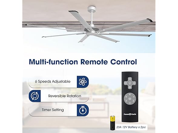 Parrot Uncle F8311-PU 84" Ceiling Fan