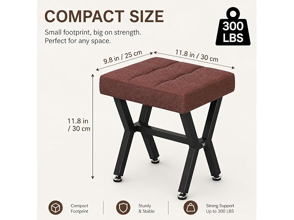 Small Footrest Ottoman -12"