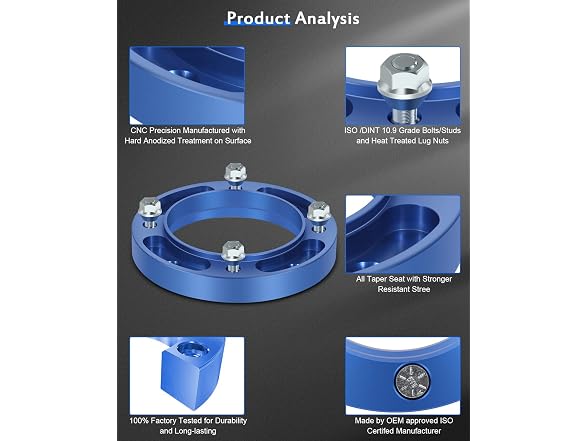 ECCPP 2PCS 1 inch 4 Lug Wheel Spacers 4x156 to 500