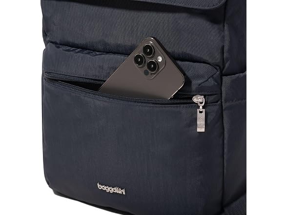 Baggallini Flap Laptop Backpack - 15"x11" Charcoal